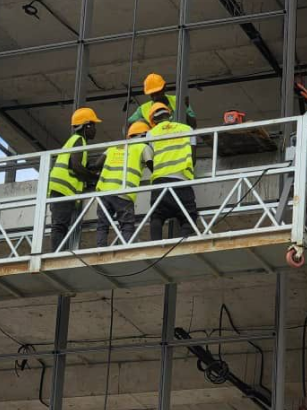 Man working in under construction building
